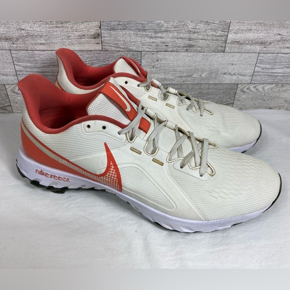 Nike Golf Shoes Size 13 Mens React Infinity Pro 'Sail Magic Ember